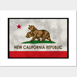 New California Republic Worn-Out Flag Posters and Art